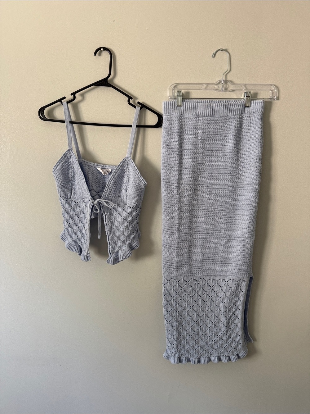 Olive & Oak Light Lavender Knit Two-Piece Midi Set